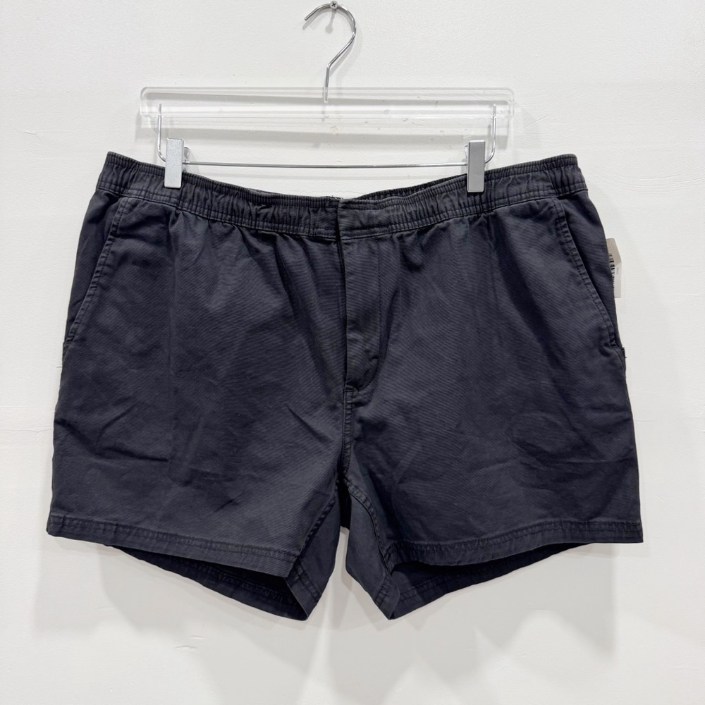 Goodthreads Men’s Woven Shorts Drawstring Black Cotton XL